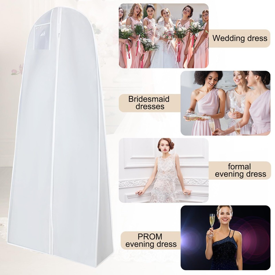 6 Pack Wedding Dress Garment Bag, 71'' Long Gown Dress Garment Bag eBay