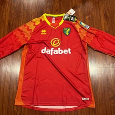 2019-20 Errea Norwich Men's Soccer Long Sleeve Away Jersey XXXL 3XL Canaries