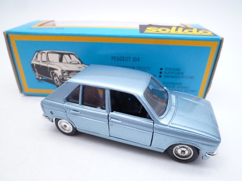 VINTAGE SOLIDO GAM 1 No.12 PEUGEOT 104 IN ORIGINAL BOX 1970s - Imagen 2 de 7
