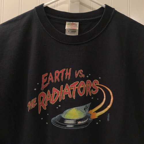 Vintage 90s The Radiators T Shirt “Earth Vs Radiators” Fish Head Music