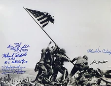 Medal of Honor WWII COMBO SIGNED 11x14 PHOTO MOH D-Day 1st Wave, Big Red One....