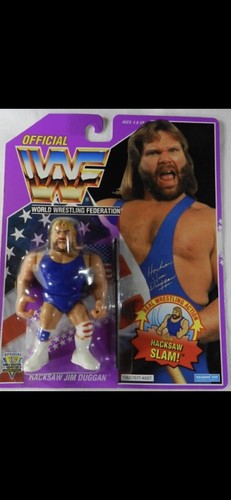 WWF MOC HACKSAW JIM DUGGAN HASBRO WRESTLING ACTION...