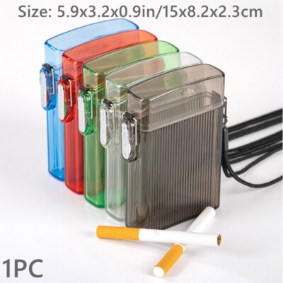 Waterproof Plastic Transparent Cigaret Case Box Holder for 16/32 Cigarettes  Box