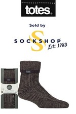 Totes Slipper Socks Mens Recycled Chunky with Anti Slip Grips- Gift Boxed 1 Pair