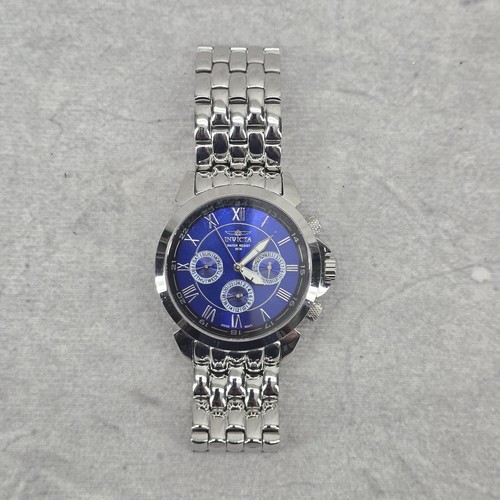 Invicta Chronograph Swiss Mvmt Model 2876 50M WR Blue - Picture 5 of 16