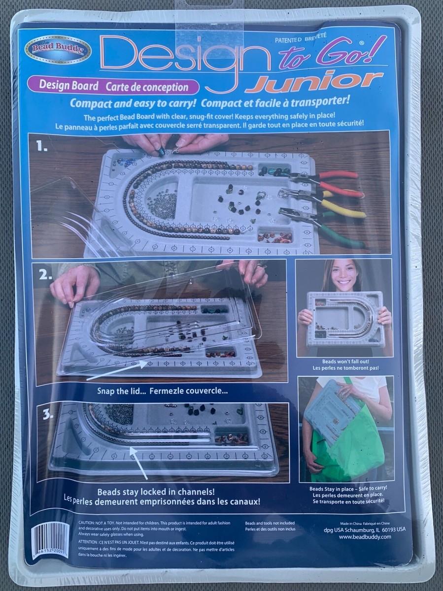 New Design To Go Junior Design board w/ Clear Snug Fit Cover Compact Bead  Buddy