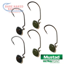 20 Pack Wobble Head Swing Head Biffle Football Jig 4/0 Mustad