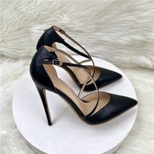 Fashion Women's Cross Strap Pumps Pointed Toe High Heels Stilettos Party Shoes