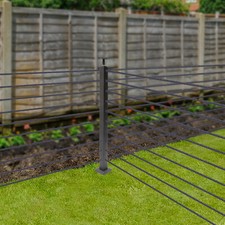 36''x2''x2'' Stainless Steel Black Top Mount for Wood Concrete Level Deck NEW