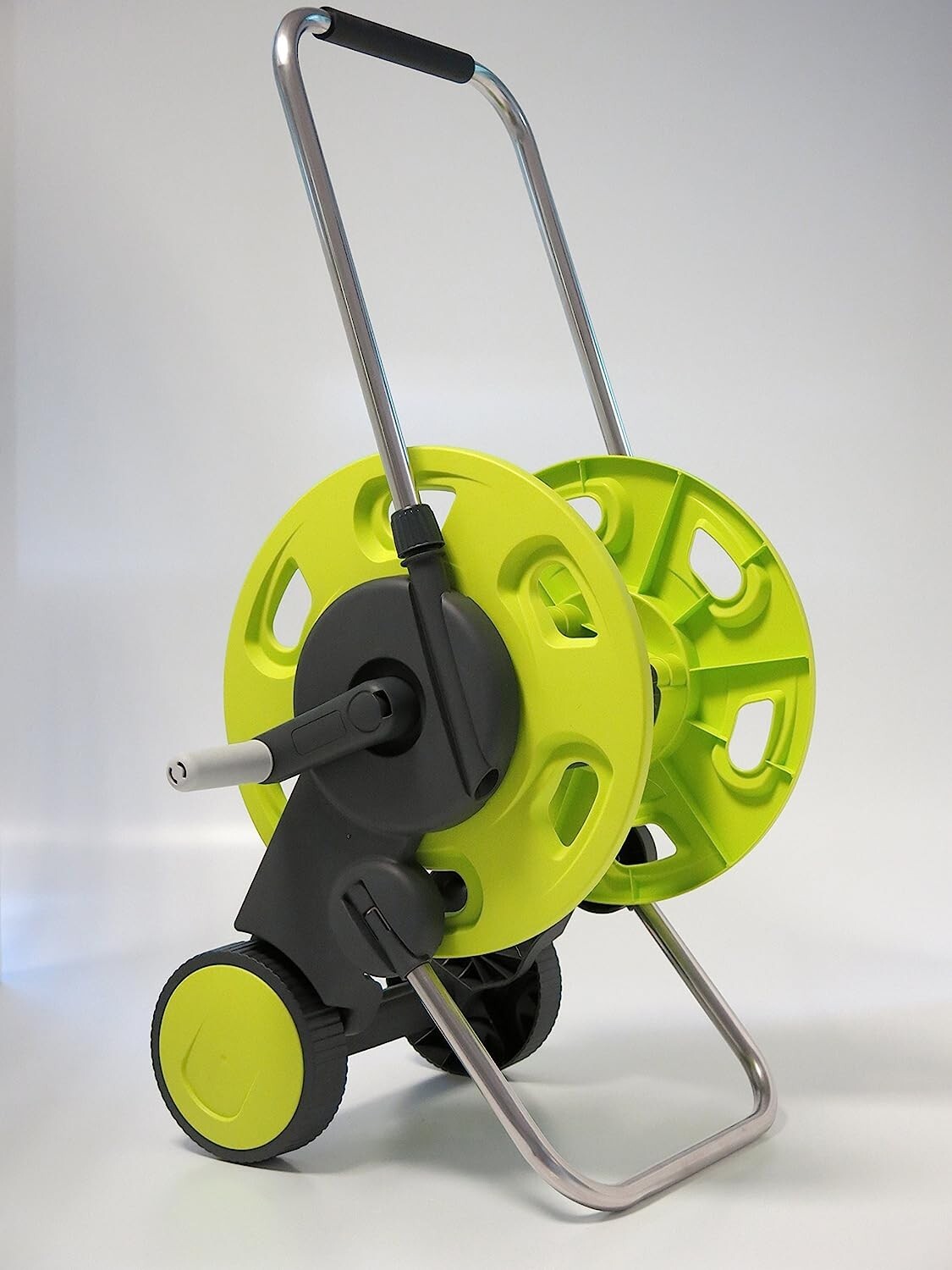 Carriola Rotonda In Plastica ABS Verde - Capiente 50 Litri, Con Ruote E Maniglia, Perfetta Per Giardino