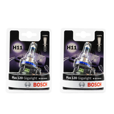 BOSCH Doppelpack Gigalight Plus 120 H11 12 V 55 W Sockel PGJ19-2