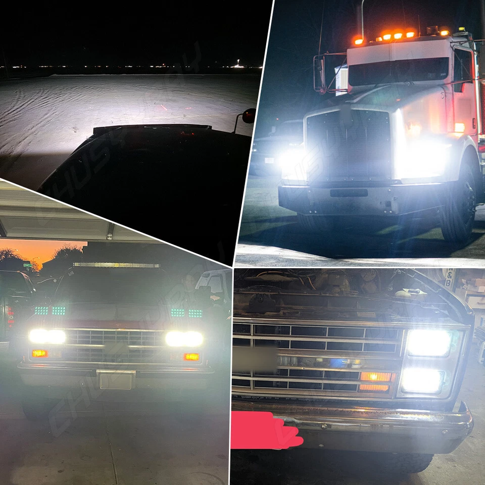 4pcs 4x6'' For Isuzu NQR NPR NPR-HD FTR LED Headlights H4 Hi/Lo Beam Bulbs 6000K — 第 4/4 张图片