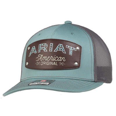 New! Men's 'ARIAT AMERICAN ORIGINAL' PATCH BALL CAP Hat w/ Mesh backing  Snapback