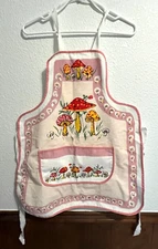 Vintage Sultan's Linens Aprons Lot of 2 1960s Terry Cloth, rubberized backing