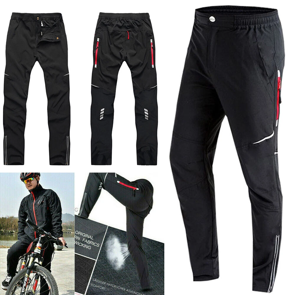 Men Cycling Trousers Drying Mountain MTB Bike Riding Bicycle Long Pants