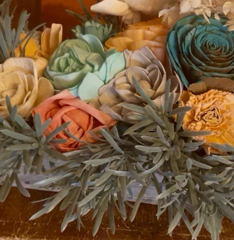 Sola дерева искусственный цветок дома офиса вечеринки свадебный декор букеты лот из 8 шт. - Изображение 2 из 4