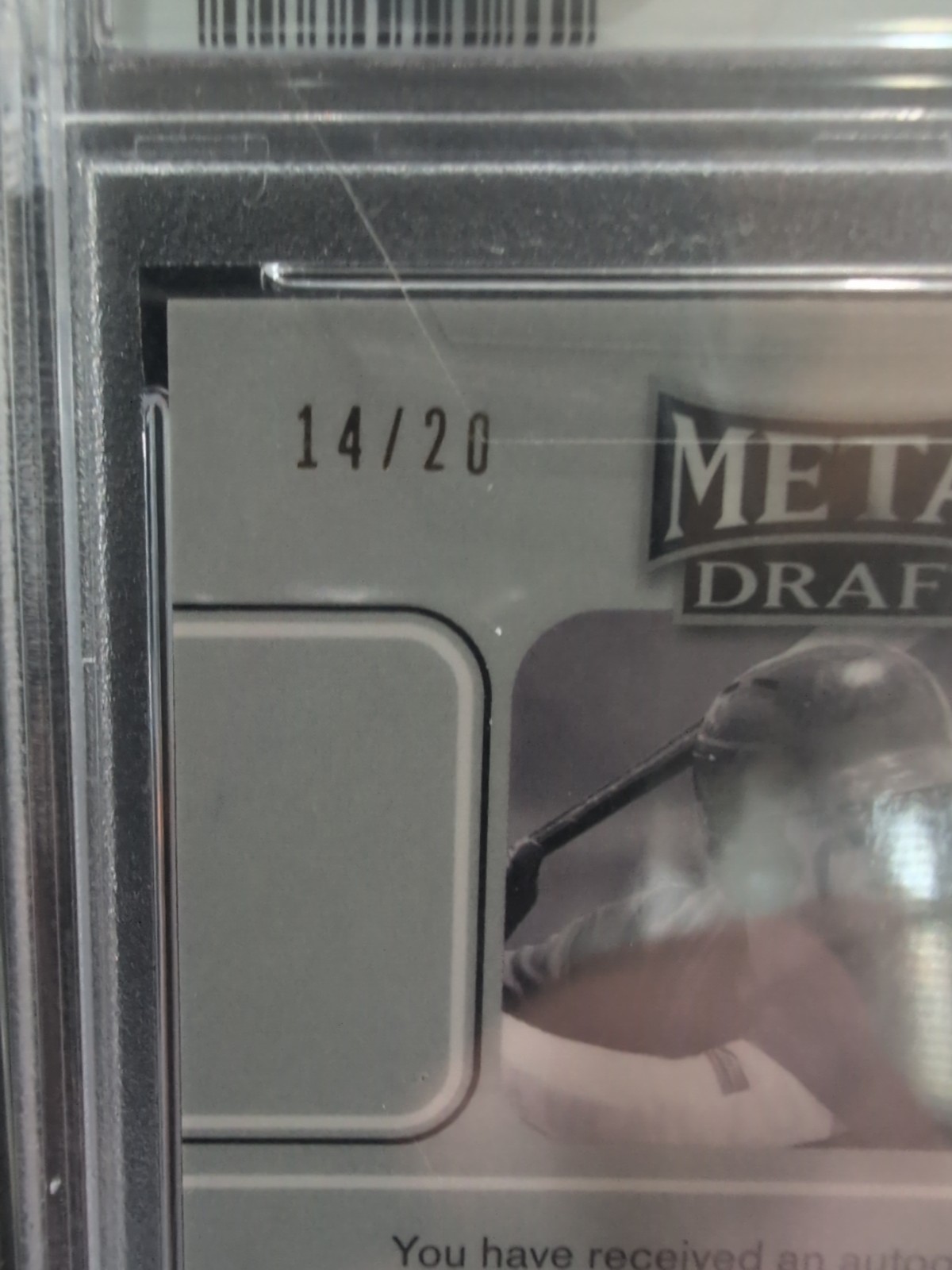 2020 Leaf Metal Draft Francisco Alvarez Blue Wave 14/20 LA-FA1 PSA 10 (POP-1) view 3