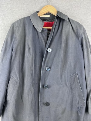VTG '60s Misty Harbor Navy Blue Trench Coat Womens Sz 10 P