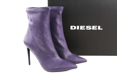 Diesel D-Yucca AB Damen Heels EU39 lila verarbeitet tailliert Absatz spitz zulaufend Mitte