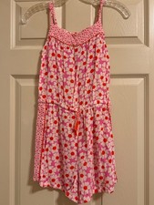 Mini Boden Floral Short Romper Girls Sleeveless Size 11-12