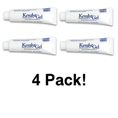 4 Pack, Keralyt Gel 3% Salicylic Acid, 1 oz - Exfoliating Moisturizing Skin Gel