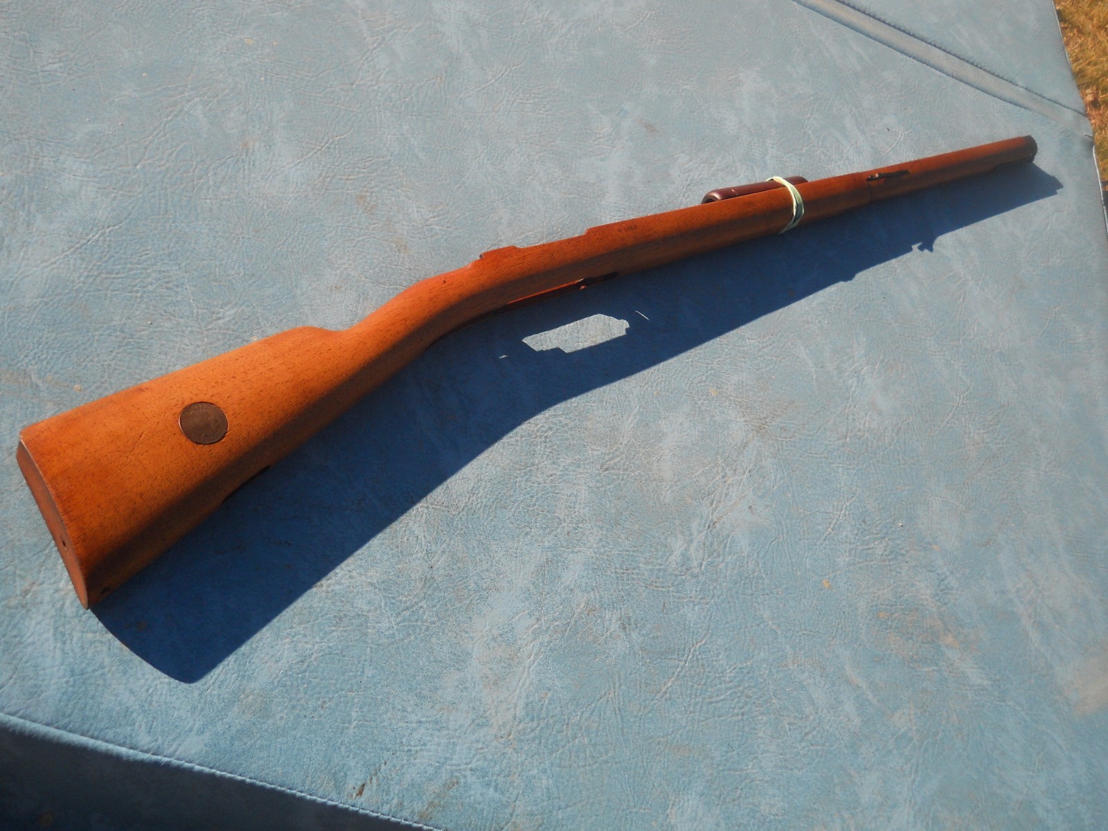 Argentine Mauser model 1891  Rifle wood stock w handguard good acceptance stamps