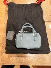 NWT Kiton Mini Leather Crossbody Bag Made in Italy Blue 3,210 Retail