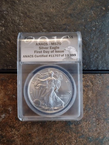 2016 American Silver Eagle ANACS FDOI MS70