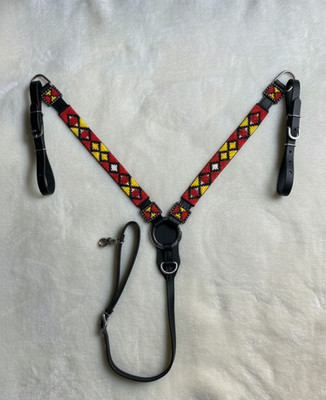 Martin Saddlery Western Premium Leder Reitsport Perlen Kopfstück, Brusthalsband