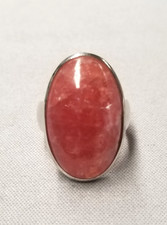 Rhodochrosite Sterling Silver Ring sz 7