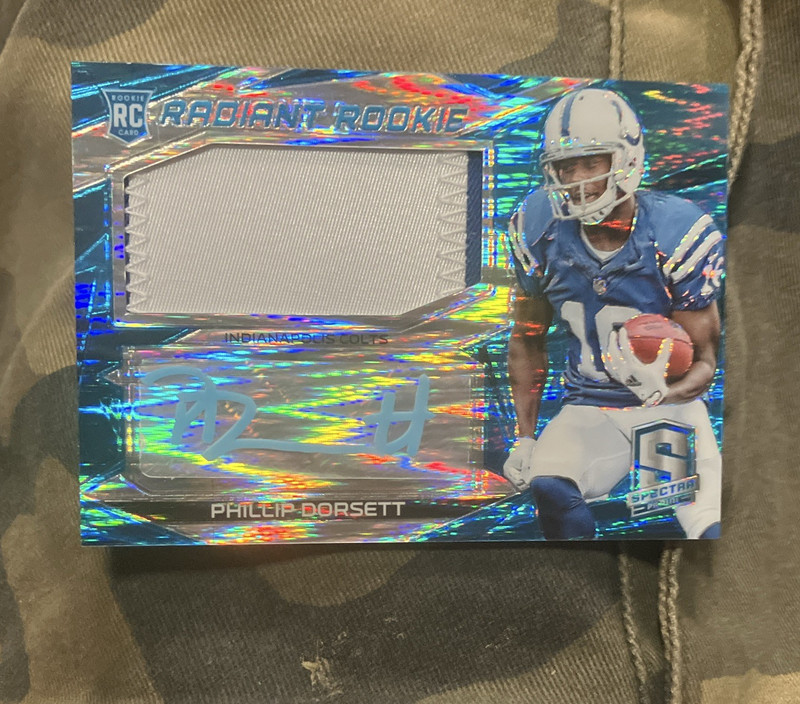 Panini 2015 Spectra Phillip Dorsett Colts Radiant Rookie Auto Patch /25