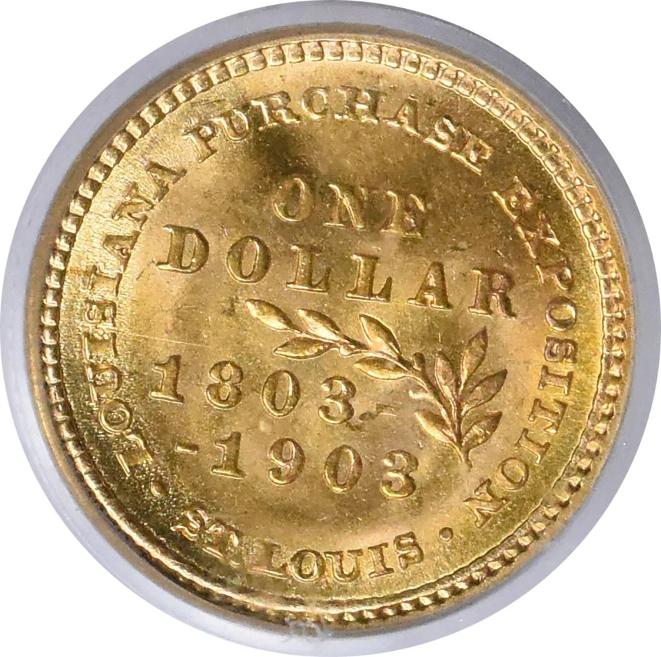 1903 LA Purchase - McKinley $1 Gold MS65 PCGS (CAC) - Image 4 of 4