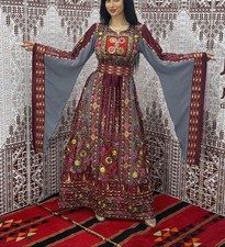Hand Embroidered Dress Thobe Abaya Traditional Embroidery Maxi Dress Wedding