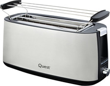 4 Slice Toaster with Long Slots, Removable Warming Rack and Removable Crumb Tray