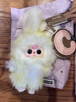 BB3 Baby Three Super Mini Bunny Letter C Plush Pendant Keychain Boba Eyes