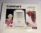 Cuisinart ICE 20 Ice Cream  Sorbet Maker Instruction Recipe Booklet
