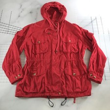 Vintage Nautica Jacket Mens Large Red Hooded ...