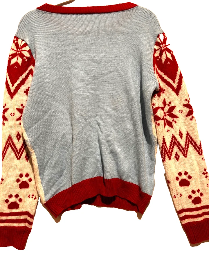 Gato Mujer Talla M Suéter Feo Navidad Junior XL 15-17 Nórdico hasta Nieve Bueno Foto 3 de 4