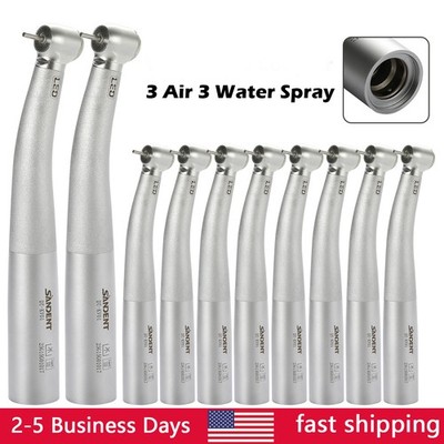 1-10*Dental Fiber Optic LED Handpiece 3 spray 4/6Hole Quick Coupler for KAV DL