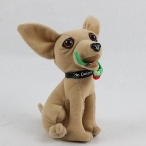 Applause Taco Bell Yo Quiero Chihuahua Dog with Rose Plush 6" FLAWED