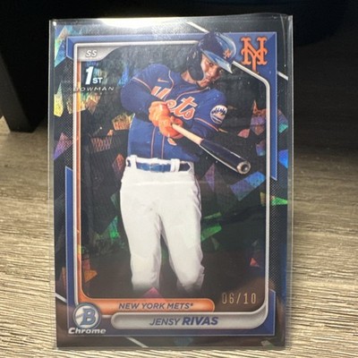 Bowman Chrome Sapphire Jensy Rivas Mets #BCP-251 Black /10 Rookie 2024