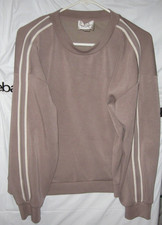 Industry brand beige w/White striped long Sleeves Sweatshirt Women's XL