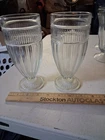 Anchor Hocking Annapolid Footed Tumbler Vintage Style Soda Fountain Glasses