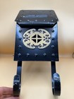 Vintage MCM Metal Wall Mount Mailbox Black Scrolled Window Newspaper Holder — photo 5