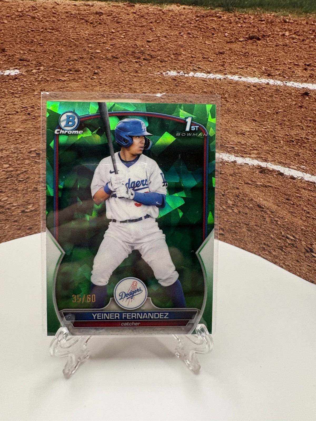 2023 Bowman Sapphire  - Chrome 1st Prospects Yeiner Fernandez #BCP-138 Green /60