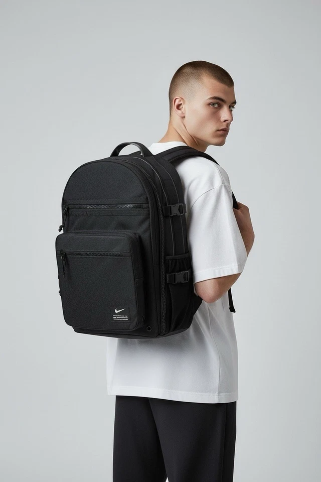 Mochila Nike Utility Power, Negra, Grande, Duradera, ¡Gran regalo! NUEVO CON ETIQUETAS, CK2663-010 Foto 2 de 4