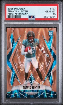2025 Phoenix #157 Travis Hunter RC | Bronze Seismic #12/15 Jersey # Match PSA 10