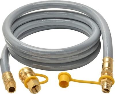 onlyfire 12 Ft 3/4'' ID Natural Gas Hose w/Quick Connect/Disconnect Fittings f