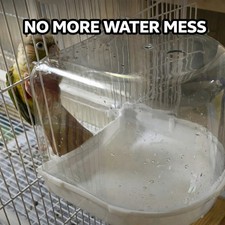 Bird Bath No Mess Parrot Cage Bath Transparent Bird Shower Box Dingdong Pet