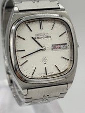 SEIKO Grand Quartz 9943-5000 Day-Date Men's Watch 34mm Wrist 17.5cm From Japan